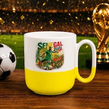 Bk Gift Senegal Taraftar Temalı 2026 Dünya Kupası Tasarımlı Sarı Joyful Kupa Bardak
