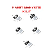 Sarkey Sr-60 60 Kg Manyetik Kilit 12/24v Dc Elektromanyetik Dolap Ve Vitrin Kilidi 5 Adet