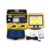 Solar Sensörlü Cob Led Sokak & Bahçe Aydınlatma Projektörü 2400 Mah, Kumandalı, Su Geçirmez