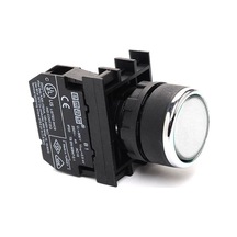 Emas B100db ,kontak-1a Beyaz Yaylı M22 Buton