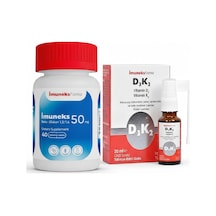 İmuneks Beta-glukan 50 Mg 40 Kapsül Ve İmuneks D3 K2 Vitamin Sprey 20 Ml 2 Li Set