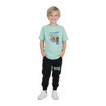 Fyk Kids Erkek Çocuk Mevsimlik Street Baskılı Alt-üst Takım Mint Yeşil
