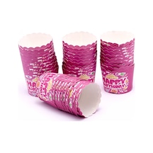 Pembe Happy Birthday Muffin Cupcake Mini Kek Kalıbı Kapsülü 40 Adet