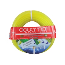 Aquamar Silikonlu Şeffaf Hortum 1/2 15 Mt Sarı