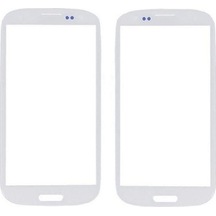 Samsung Uyumlu I9300 Galaxy S3 Ocalı Dokunmatik Ön Cam Lens Beyaz