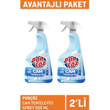 Porçöz Cam Temizleyici Sprey 2 X 500 Ml 2 Adet