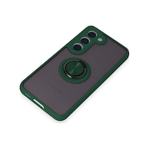 Hnrlıshp Newface Samsung Galaxy Uyumlu  S23 Kılıf Montreal Yüzüklü Silikon Kapak - Yeşil
