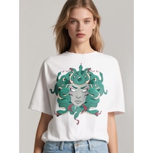 Medusa Oversize Unisex T-shirt Beyaz Medusa Oversize Unisex T-shirt Beyaz