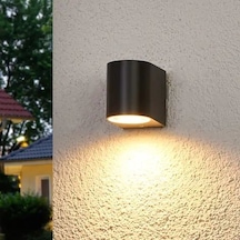 7 Watt Amber Işık Ledli Tek Yönlü Dekoratif Iç Ve Dış Mekan Aplik Siyah