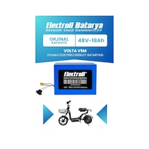 Volta Vsm Uyumlu Batarya 48v 18 Ah Lifepo4 Elektrikli Bisiklet Için Akü Siyah