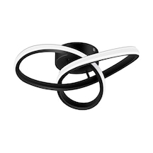 Neoglint Led Tavan Işık Koridor Işıkları Kavisli Tasarım Tavan Lambaları Yatak Odası İçin 3 Renkli Işık Siyah