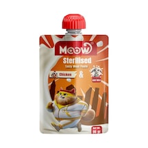 Moow Kısırlaştırılmış Kedi İçin Tuklu Keçi Sütlü Kedi Et Ezmesi 90 Gr