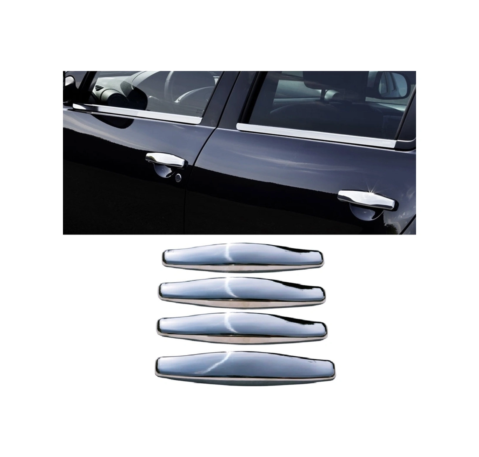 Ueskrom Dacia Sandero Krom Kapı Kolu 2008-2012 Arası 4 Kapı P.çelik