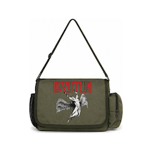 Sevbano Led Zeppelin Rock Metal Müzik Grubu Baskılı Unisex Okul, Spor, Of Haki