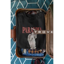 Startmore Unısex Kadın Erkek Paranoıa Mitoloji Heykel Standart Comfort Uzun Kollu %100 Pamuk Sweatshirt Beyaz Siyah