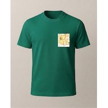 Bahar Çiçekleri Baskılı T-shirt Yeşil