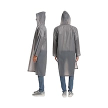 Tezzgelsin Erkek Rüzgar Geçirmez Kapüşonlu Yağmurluk Gri