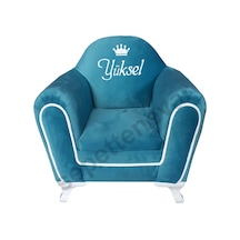 Isme Özel Şeritli Çocuk Koltuğu Koyu Mavi (316556441) Mavi