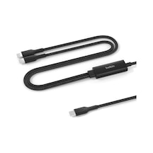 Boostcharge Pro 2 Si 1 Arada 140 W Usb-c - Usb-c Şarj Kablosu, Örgülü Çift Şarj Kablosu, Akıllı Standart