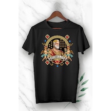 Flood Of Style Unisex Siyah Mitoloji Kral Romulus Baskılı Tişört