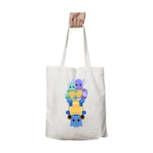 Art Hediye Pokemon Squirtle Wartortle Blastoise İki Tarafı Kalıcı Baskılı Yıkanabilir Çanta Çok Renkli
