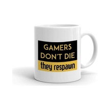 Gamers Dont Die Baskılı Kupa Beyaz
