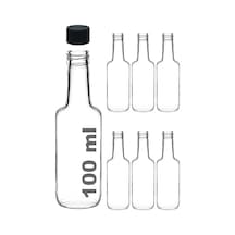 100 Ml Şeffaf Standart Sosluk 100 Cc Sızdırmaz Kapaklı Cam Şişe 6