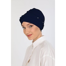 Örgü Taç Bone - Şık Ve Rahat Moda Aksesuarı Sdfpotb1001 Lacivert