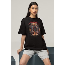Tasarım Metallica Rock Metal Müzik Grubu Baskılı Unisex Oversize Siyah