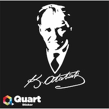 Mustafa Kemal Atatürk Sticker Silüet Oto Sticker Araba Sticker