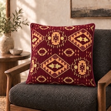 Bk Gift El Yapımı Otantik Türk Kilim Kırlent Yastık 43x45 Cm -7 Bohem Etnik Dekoratif Koltuk Yastığı Çok Renkli