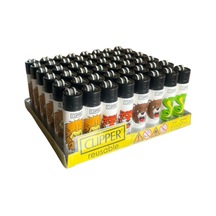 Clipper Pocket Hayvan Desenli Taşlı Çakmak 48 Adet 2367 Çok Renkli