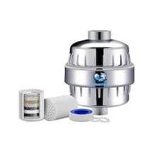 Bluefox Sılver Duş Filtresi Klor Ve Ağır Metal Arıtmalı, Kdf 55 + Aktif Karbon, Saç Ve Cilt Dostu, Kireç Azaltıcı, Evrensel Uyumlu, Aletsiz Montaj, Su Yumuşatıcı
