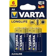 Varta Longlife Alkaline AA Kalem Pil 6'lı