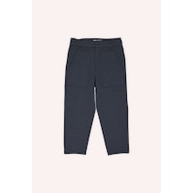 Erkek Çocuk Düğmeli Lacivert Pantolon 5652858