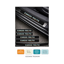 Renault Kangoo Multix Kapı Eşiği Karbon Koruyucu Set Kangoo Multix Modeline Uyumlu 5 Parça Premium Baskı