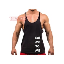 Tarzsokak Gym Tank Top Fitness Sporcu Atleti Eat Me To Me Ye Beni Siyah
