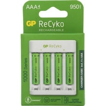 GP E411 USB Pil Şarj Cihazı 4 Adet 1000 AAA İnce Pilli Set