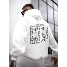 Altamira Erkek Sırt Ny Baskılı Kapüşonlu Sweatshirt 001