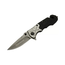 Browning 8-10 Siyah Kurtarma / Kamp Çakı 16,5cm - Yarı Otomatik, Kemerlikli, Cam Kırma Ve İp Kesme Aparatlı, Ok Figürlü Sap Diğer