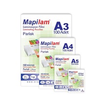 Mapilam 150 Micron Kredi Kartı Laminasyon Filmi, Şeffaf, 54 X86 Mm