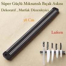 Süper Güçlü Mıknatıslı Bıçak Askısı 38 Cm Mutfak Düzenleyici Tutma Standı Duvara Monte Dekoratif Çok Renkli