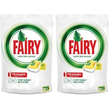 Fairy Hepsi Bir Arada Limon Kokulu Bulaşık Makinesi Deterjanı 2 x 60 Tablet