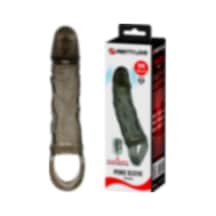 Lilitu Shop Pretty Love Carson 3 CM Dolgu Uzatmalı Titreşimli Zenci Penis Kılıfı