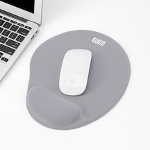 Bubm GSM Esnek Silikon Jel Bilek Destekli Mouse Pad  Gri