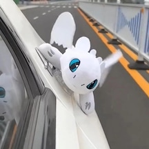 Dianziye Beyaz 35cm Süratli Ejderha Araba Tavan Dekorasyonu - Kanatları Uçuş Simülasyonu Yapan Pilli Oyuncak