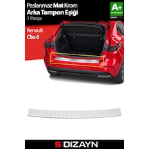 S-dizayn Renault Clio 6 Krom Arka Tampon Eşiği Mat Krom 2025 Üzeri A+ Kalite