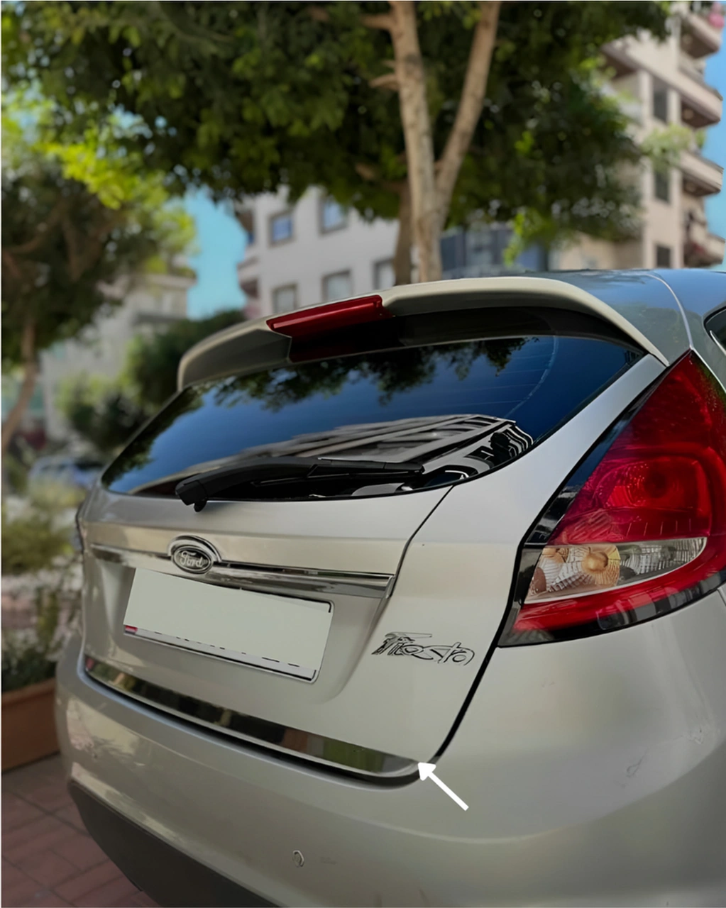 Ford Fiesta 2009-2017 Araca Özel Krom Bagaj Alt Çıtası A+ Paslanmaz