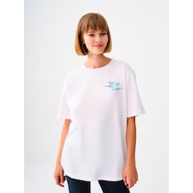 LOFT Loose Fit Kadın Tshirt K.kol Lf2032580 Q1.v1 Beyaz