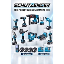 11 Makina Set 4 Batarya 10 Pilli 2 Şarj Cihazı Full Şarjlı Set Kömürsüz